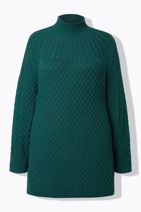 Produktbild Ulla Popken Pullover, Strickmuster, Stehkragen, Langarm (46, 48)