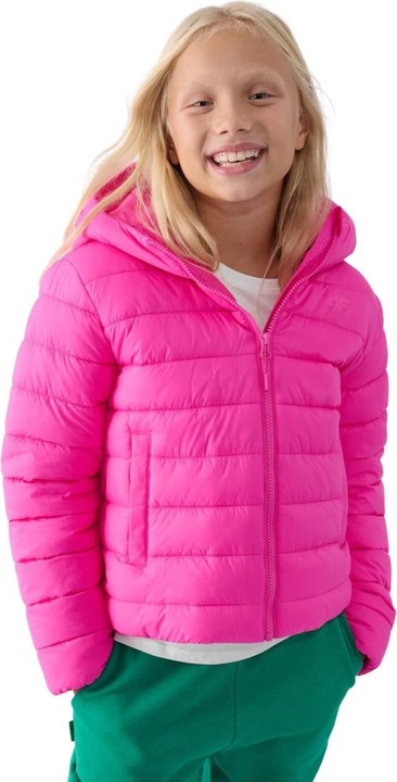 Actual product image 4F Kurtka puchowa dla dziewczynki F449 fuksja 4FJWAW24TDJAF449 55S 164cm (55)