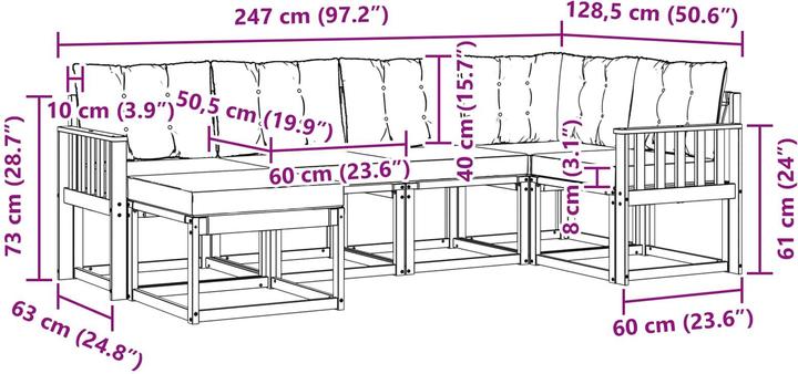 Produktbild vidaXL Outdoor-Sofagarnitur