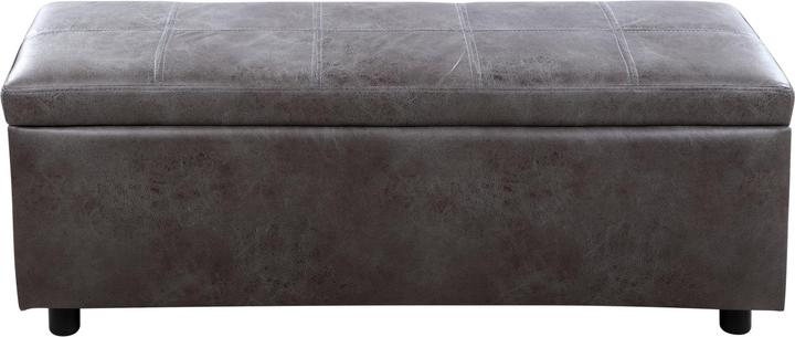 Produktbild Corium Sitztruhe Bukit 118x37x43 cm Kunstleder Grau (118 cm)