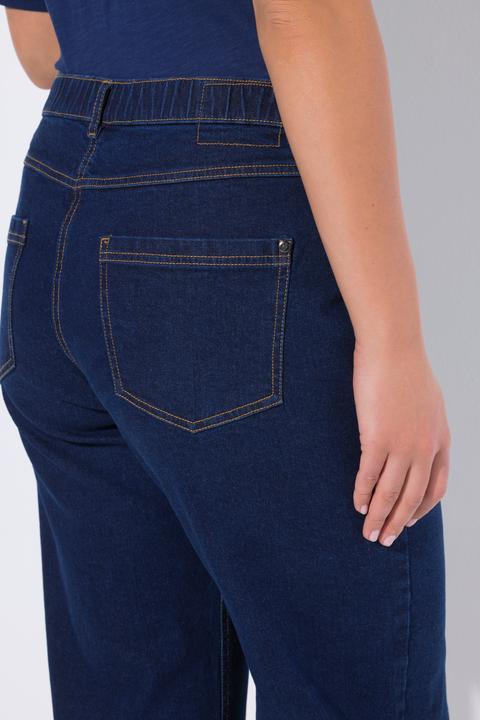 Immagine prodotto Ulla Popken Jeans modello Mary con taglio della gamba ampio e dritto e risvolti (50)
