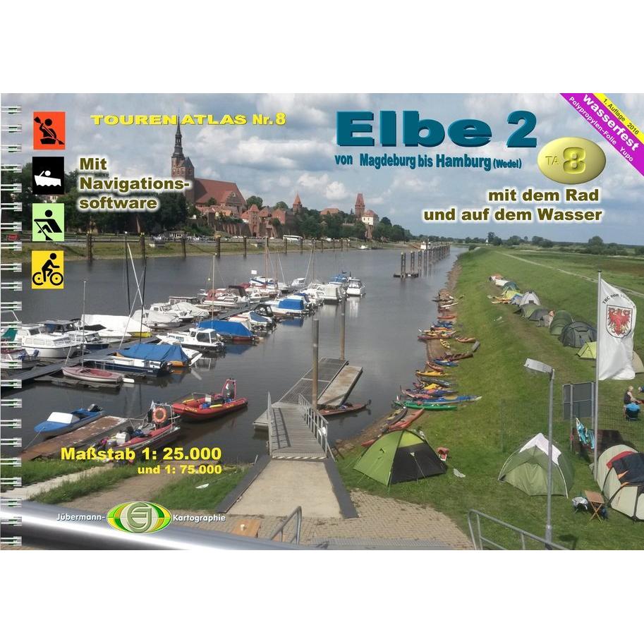 TourenAtlas Wasserwandern / TourenAtlas Nr.8 Elbe 2, Landkarte