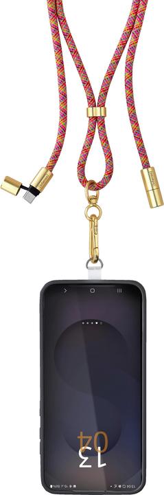 Image du produit Intenso Handykette als Lade- + Datenkabel USB-C bis 1,65m neon mix (1.65 m, USB 2.0, 60 W)