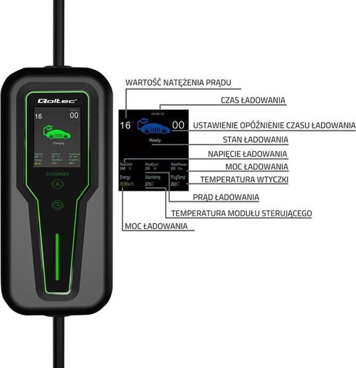 Produktbild Qoltec Mobile Ladestation (Typ 2, 16 A)
