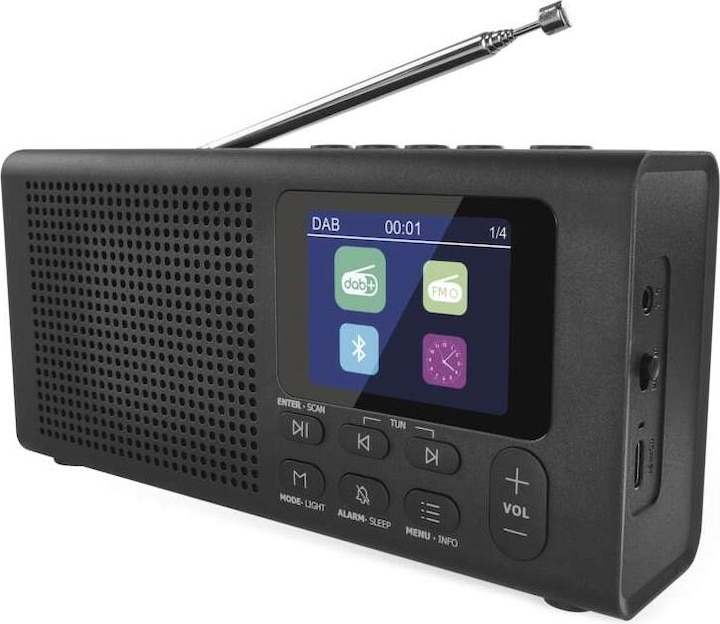 Emos Dab Fm Bluetooth Radio P-600b Black (DAB, FM, DAB+ DAB, Bluetooth)