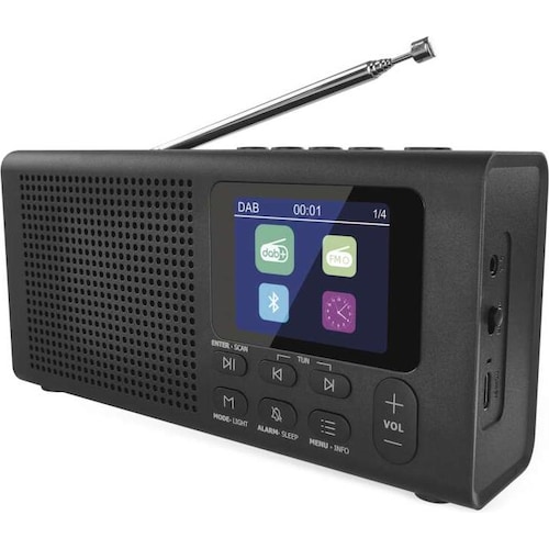 Emos Dab Fm Bluetooth Radio P-600b Black (DAB, FM, DAB+, Bluetooth), Radio, Schwarz