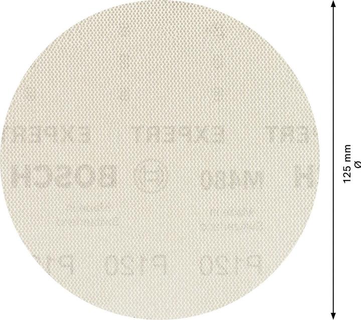 Image du produit Bosch Professional Zubehör EXPERT M480 Filet de ponçage pour ponceuse excentrique, 125 mm, G 120, 50 pièces (120)