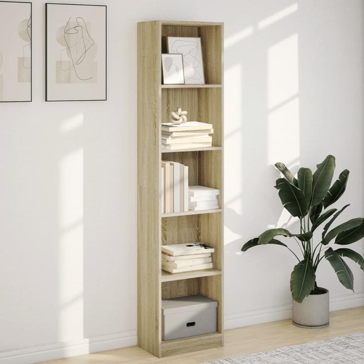 Produktbild vidaXL Bücherregal Regal Standregal Büroregal Aufbewahrungsregal Sonoma-Eiche (40 x 24 x 176 cm)