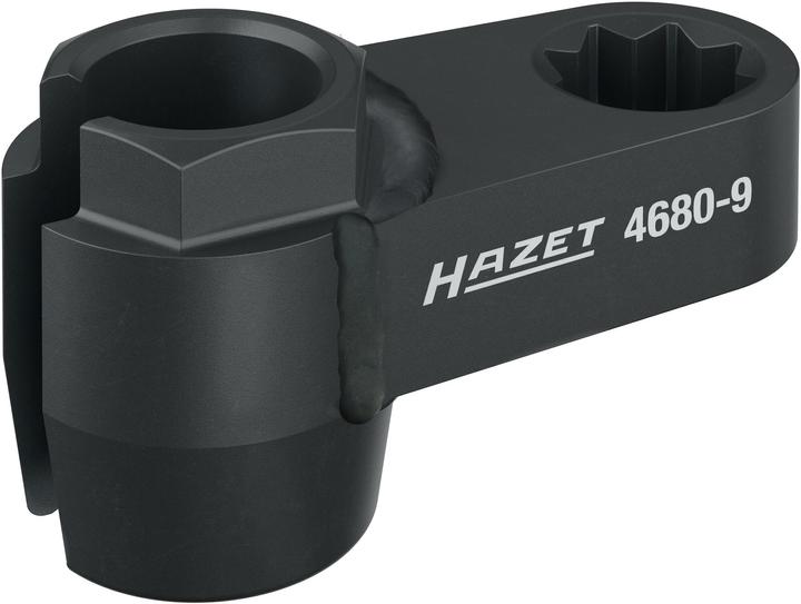 Produktbild HAZET Abgassonden Einsatz 4680-9 ∙ Doppel-Vierkant12,5 mm (1/2 Zoll) ∙ Aussen Sechskant Profil ∙ 19 … (19 mm)