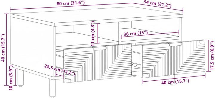 Image du produit vidaXL Couchtisch