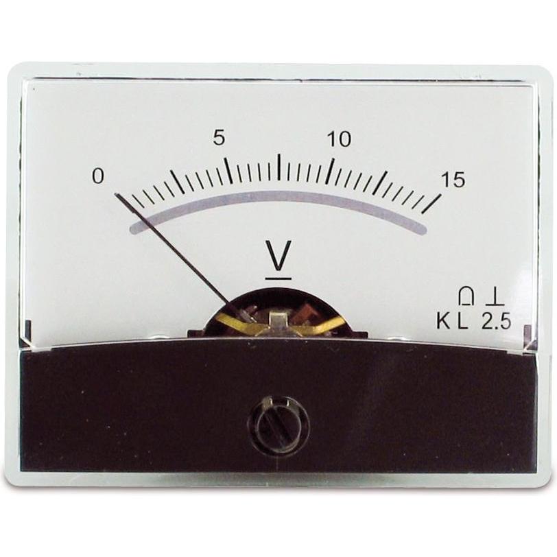 Eneroid, Messlehre, DrehspulEinbauinstrument m.Spiegelskala 015V DC BLANKO