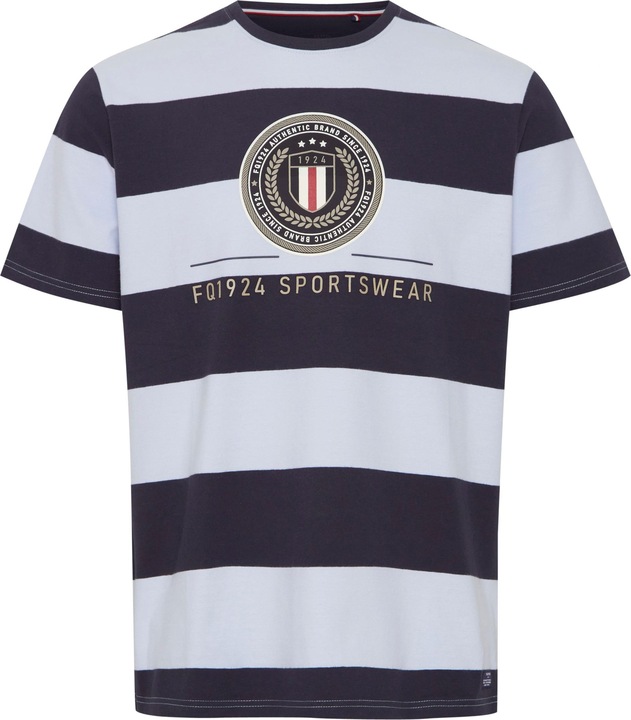 Produktbild FQ1924 FQTom SS stripe tee w logo print 21900645 (M)