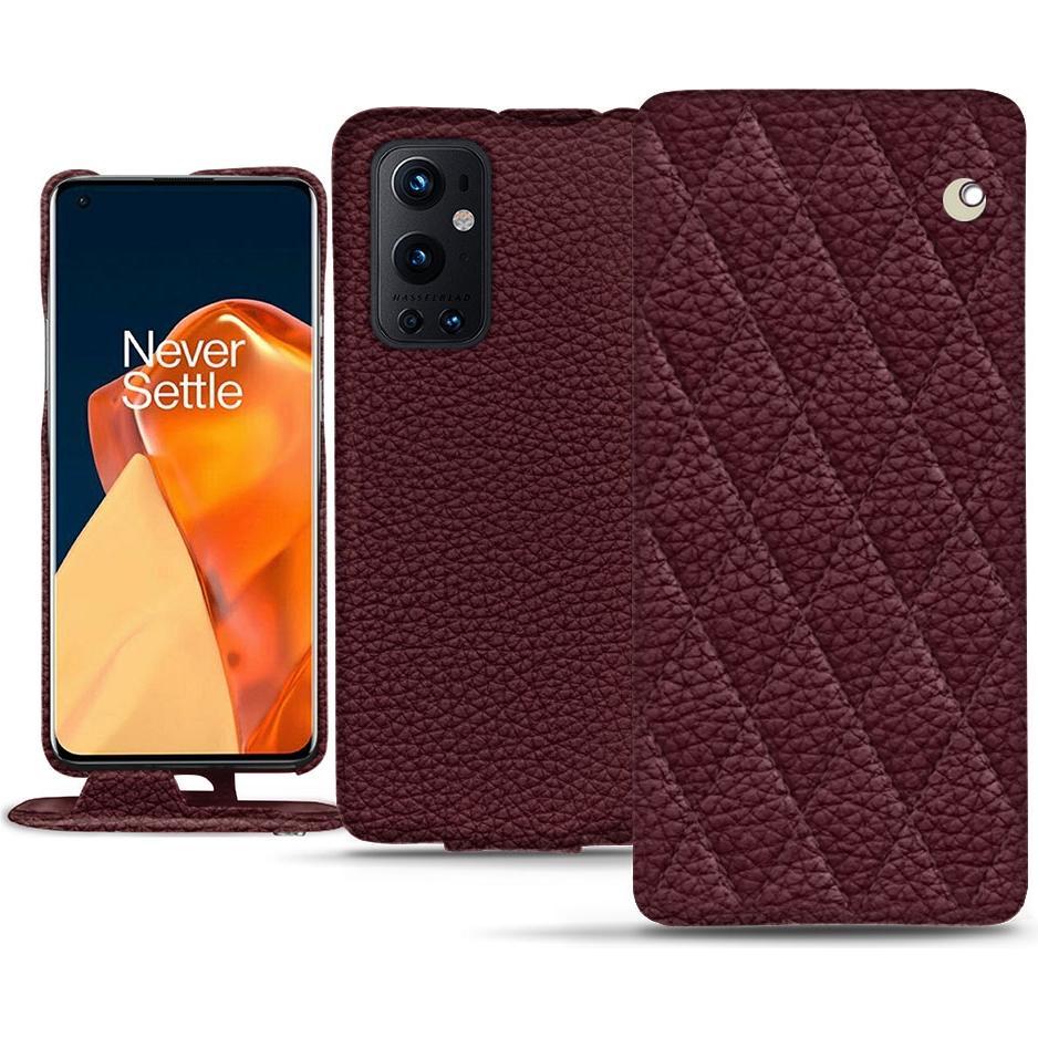 Noreve Lederschutzhülle vertikal (OnePlus 9 Pro), Smartphone Hülle, Violett