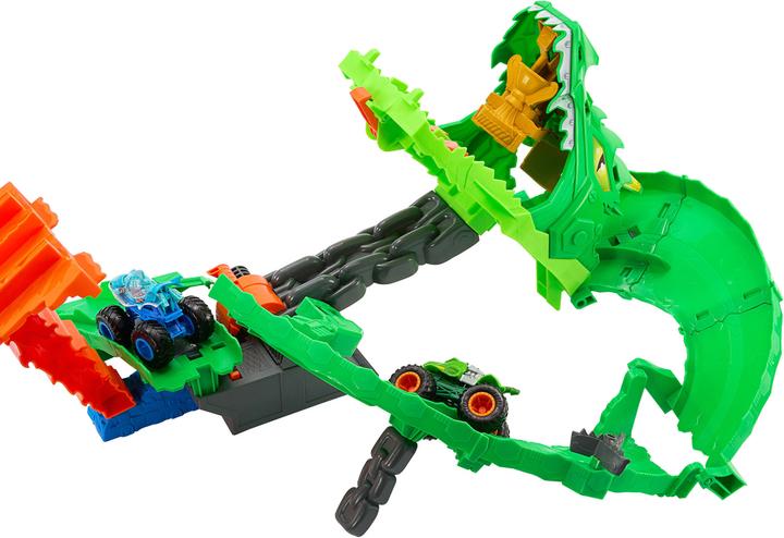 Produktbild Hot Wheels Monster Trucks Sharks vs. Dinos Dragon Destruction