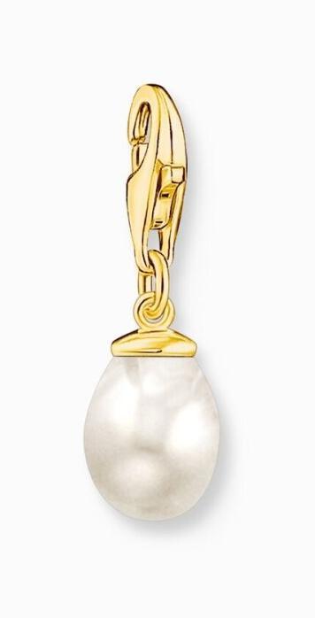 Image du produit Thomas Sabo Charm pendentif Perle blanche doré (Argent 925)