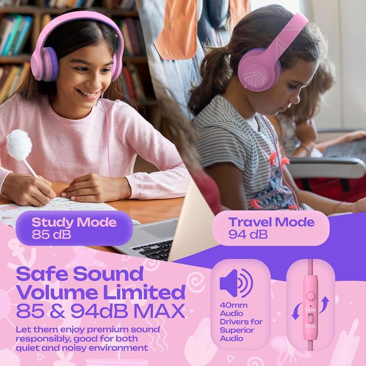 Immagine prodotto PowerLocus PLED Kinderkopfhörer kabelgebunden pink