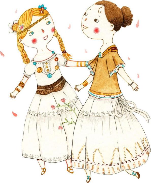 Actual product image Trenddeko Hippie girl (80 x 97 cm, 40 x 49 cm, 100 x 121 cm, 60 x 73 cm)