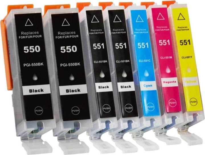 Immagine prodotto Hermex Cartuccia d'inchiostro compatibile XL per Canon PIXMA MG5550 (C, FC, M, PGBK, Y)