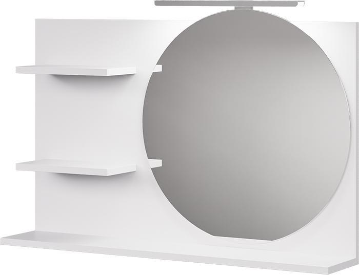 Actual product image Vicco Bathroom mirror cabinet Avena, White, 80 x 50 cm with 3 open compartments (80 x 13.50 x 50 cm)