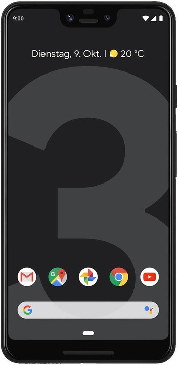Produktbild Google Pixel 3 XL (64 GB, Just Black, 6.30", Single SIM, 12.20 Mpx, 4G)