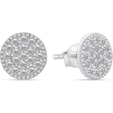 Brilio, Ohrringe, Silver - Fancy silver earrings with zircons EA506W