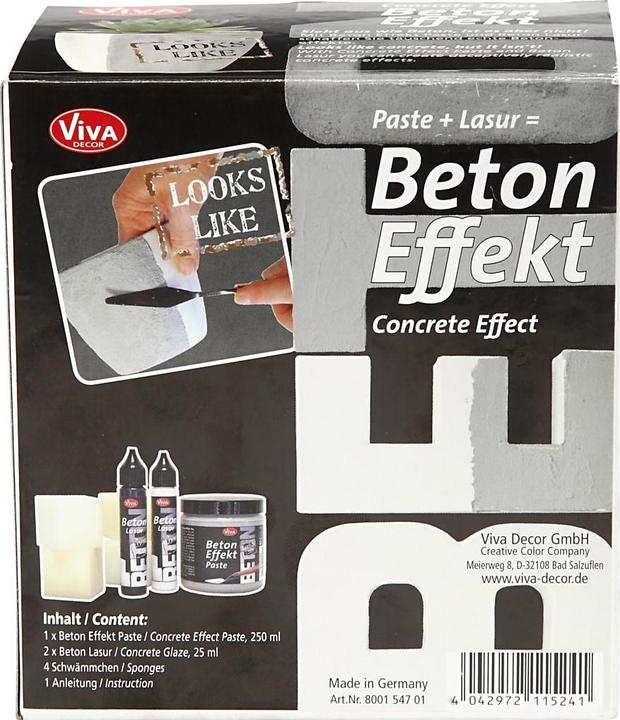 Immagine prodotto Viva Decor Set creativo "Trend decor effetto cemento" Pasta per calcestruzzo per effetti reali di cemento