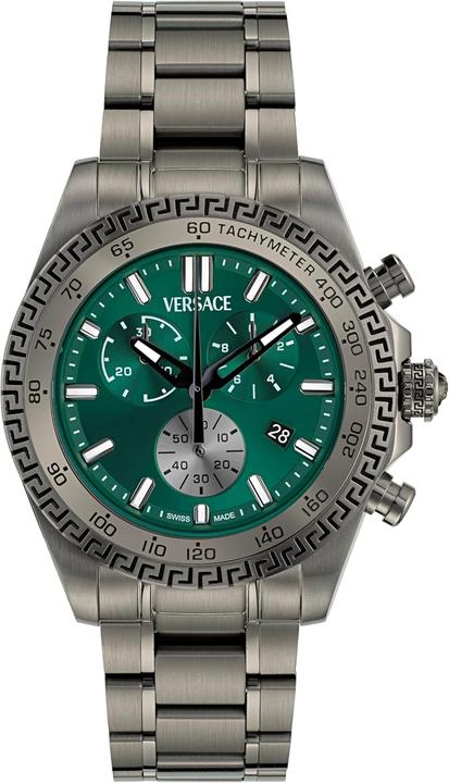 Actual product image Versace Elegant Chronograph Watch with Calendar and Luminous Hands (Chronograph, 43 mm)