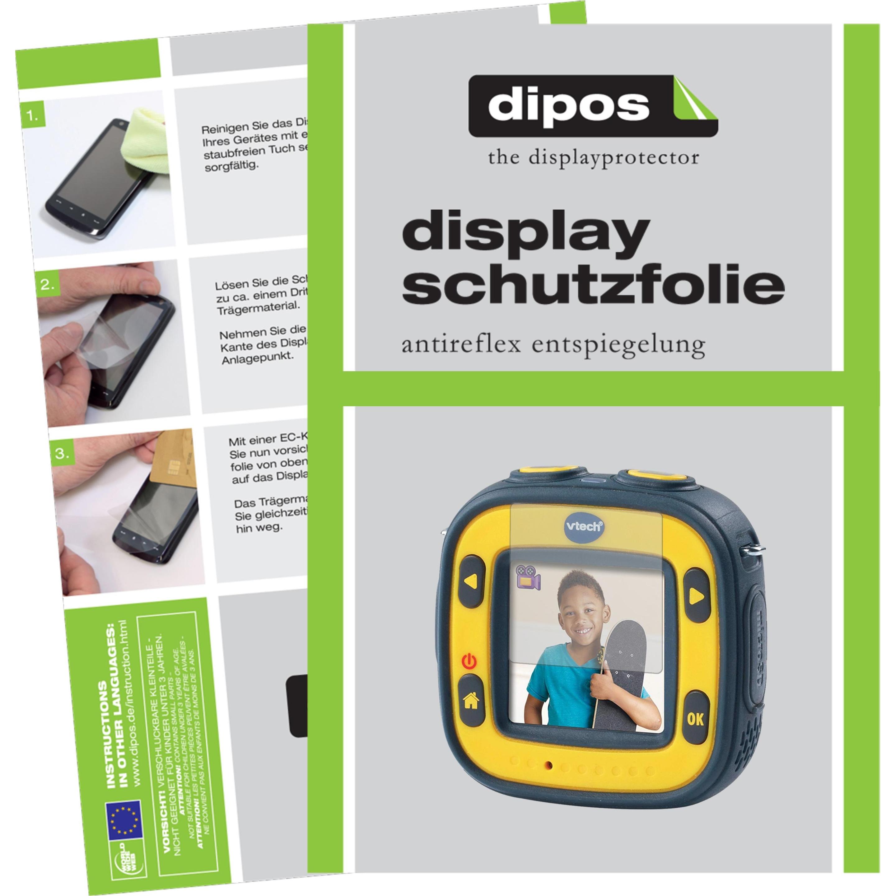 Dipos Displayschutzfolie Antireflex (Displayschutz, Vtech Kidizoom Action Cam), Kameraschutz, Transparent