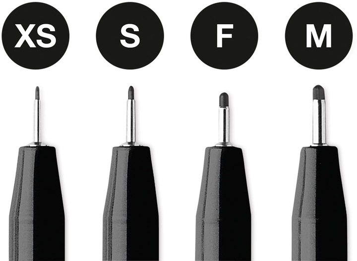 Actual product image Faber-Castell Pitt Artist Pen (Black, 4 x)