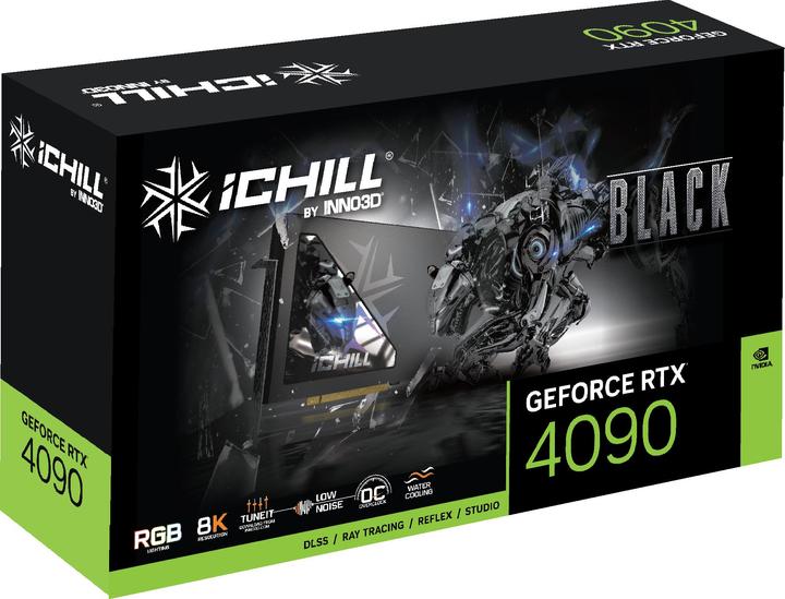 Actual product image Inno3D RTX4090 ICHILL BLACK GDDR6X HDMI 3xDP (24 GB)