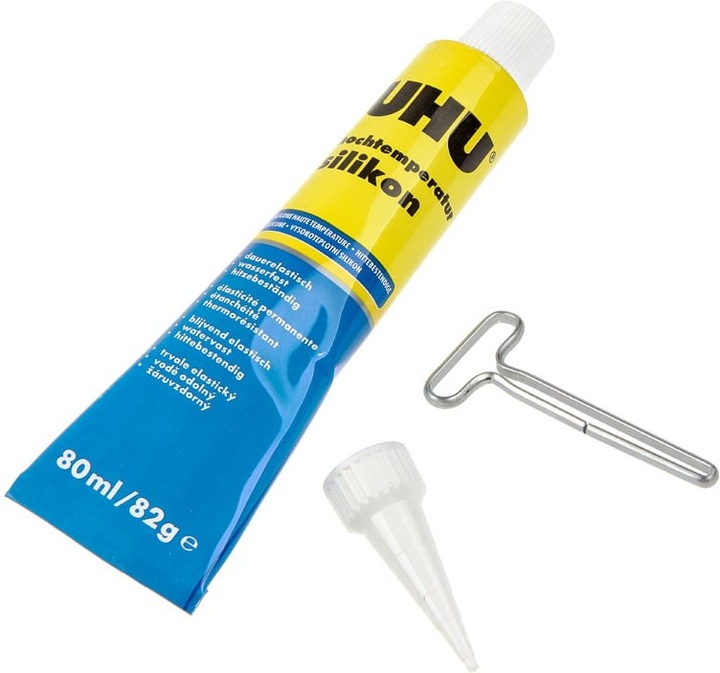 Actual product image UHU High-temperature silicone (0.08 kg, Black, 80 ml)