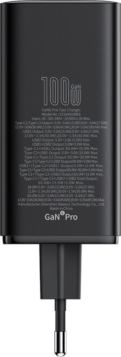 Produktbild Baseus GaN6 Pro Fast Wall Charger (100 W, 4 Ports)