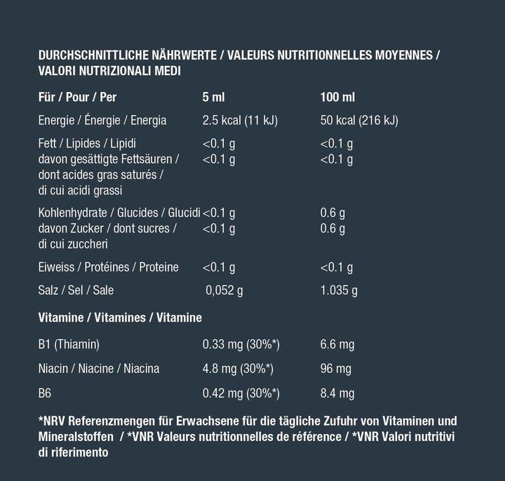 Nährwerte und Zutaten Best Body Nutrition Vital (1 Stück, Flüssigkeit)