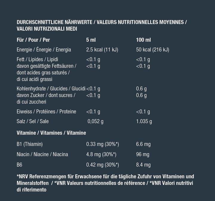 Nährwerte und Zutaten Best Body Nutrition Vital (1 Stück, Flüssigkeit)