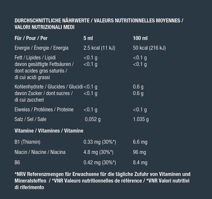 Nährwerte und Zutaten Best Body Nutrition Vital (1 Stück, Flüssigkeit)