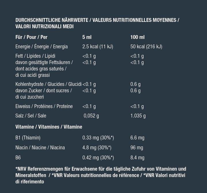 Nährwerte und Zutaten Best Body Nutrition Vital (1 Stück, Flüssigkeit)
