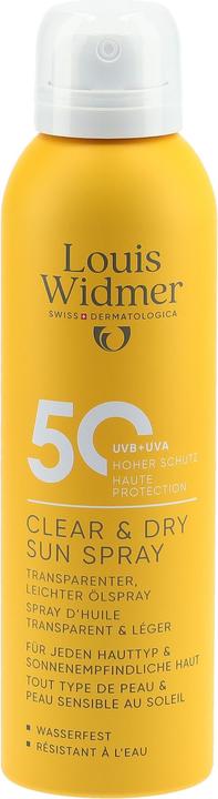 Image du produit Widmer Louis Clear & Dry Sun Spray LSF50 ohne Parfum 200 ml (Spray solaire, SPF 50, 200 ml)