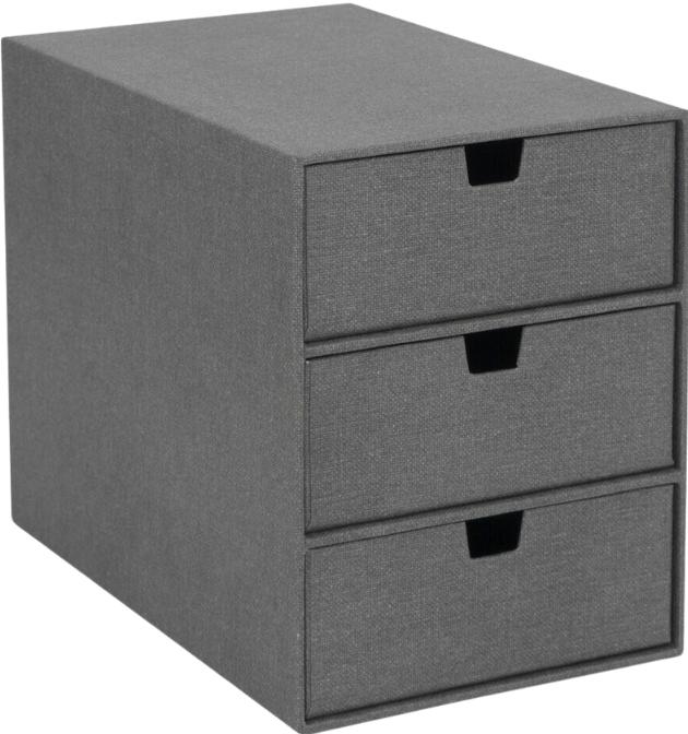 Immagine prodotto Bigso INGRID Cassettiera 3 scomparti Tela grigia