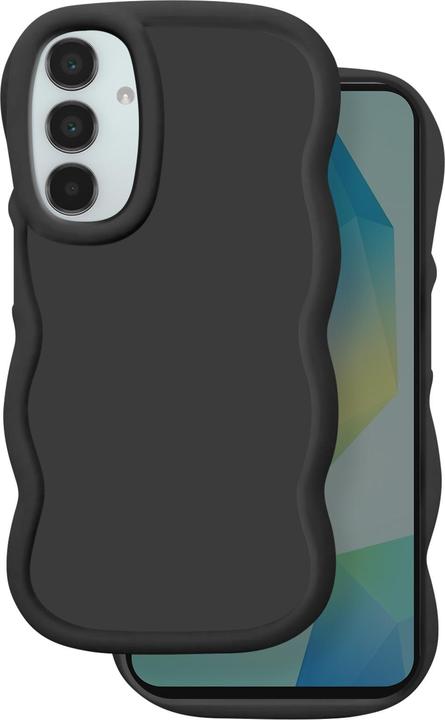 EAZY CASE Custodia in silicone per telefono compatibile con Galaxy A16 cover protettiva antiurto sottile e leggera protezione dalle cadute copertura in silicone Nero