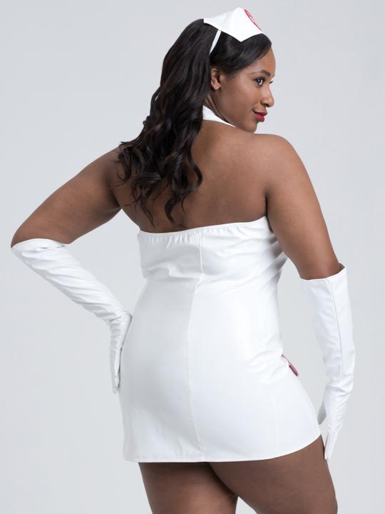 Produktbild Lovehoney Plus Size Naughty PVC Nurse Costume - White One Size Queen (One Size)