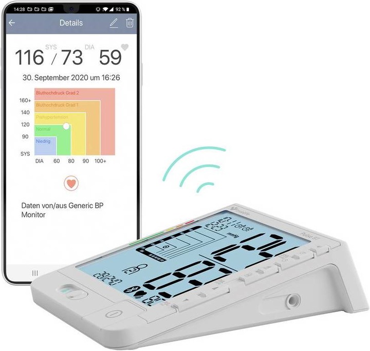 Immagine prodotto Truelife Monitor della pressione sanguigna del braccio superiore con Bluetooth (Sfigmomanometro per braccio)