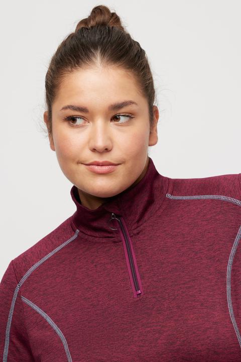 Produktbild Ulla Popken Funktionsshirt, Troyer-Kragen, Slim, Langarm, Daumenloch (42, 44)