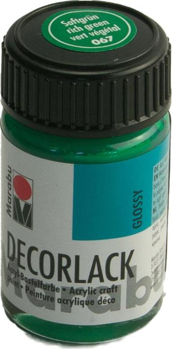 Image du produit Marabu Vernis acrylique "Vernis décoratif", vert juteux, 15 ml, en pot (Vert sève, 15 ml)