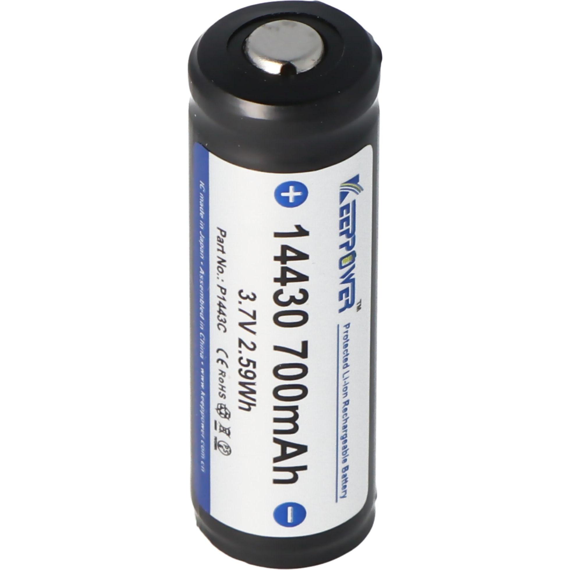 Keeppower 14430 (1 Stk., 14430, 700 mAh), Batterien + Akkus