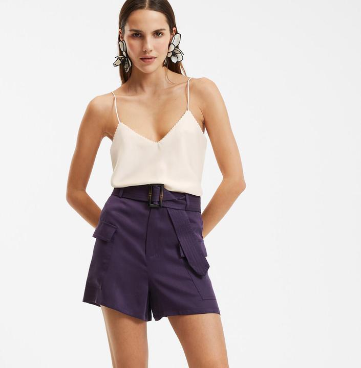 Produktbild La Redoute Collections V-Ausschnitt-Top aus Satin mit schmalen Trägern (XL)