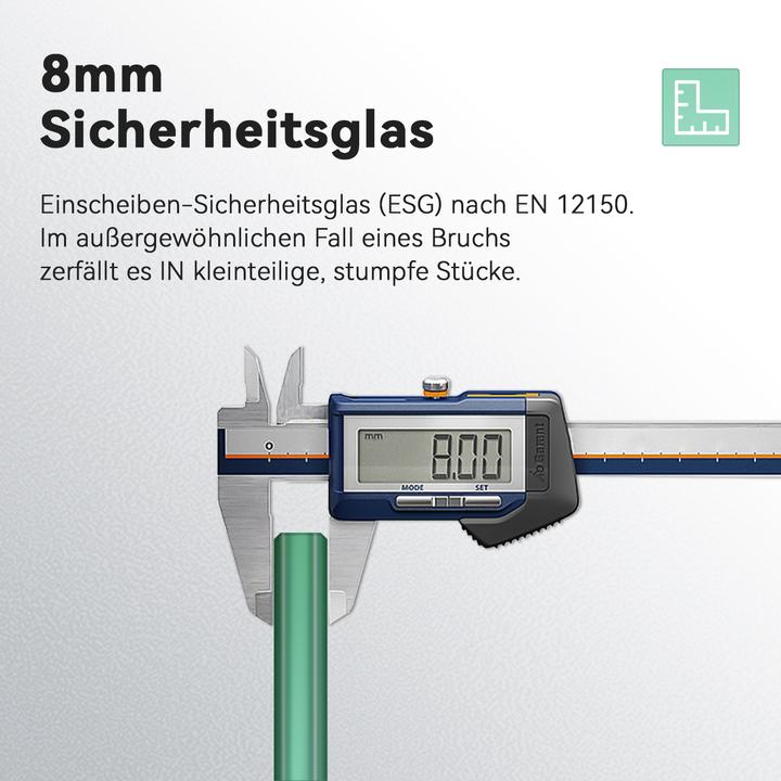 Produktbild SONNI Duschabtrennung Begehbare Nischentr Duschtr 120 x 195cm NANO-Finish Duschtr aus Glas (120 cm, 120 cm, 195 cm)
