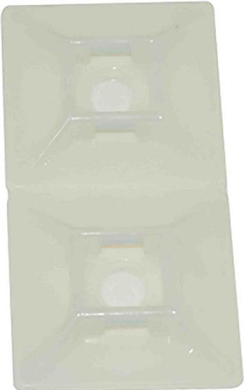Image du produit RS PRO Embase de fixation autocollante, nylon 66 28.6mm x 28,6 mm, pour colliers de 5.3mm 5.5mm, 1 (Boucles de fixation, 28.60 mm, 100 pcs)