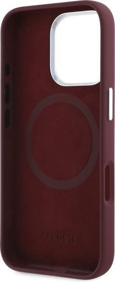 Actual product image Lacoste LCHMP16XSMAR iPhone 16 Pro Max 6.9" bordeaux hardcase Silicone Croco Logo MagSafe (Apple iPhone 16 Pro Max)