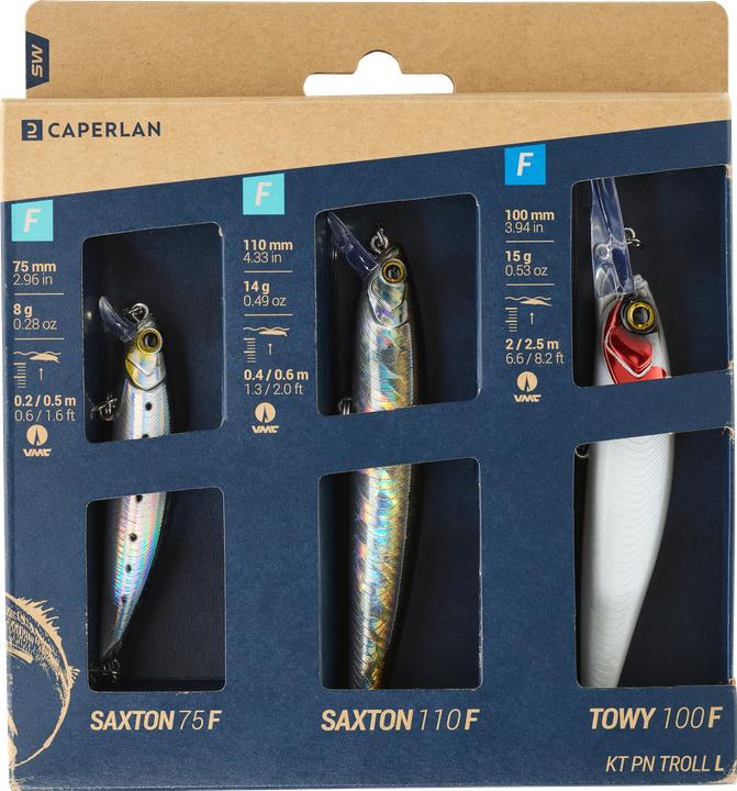 Immagine prodotto Caperlan Set Wobbler per la pesca alla traina (7.50 cm)
