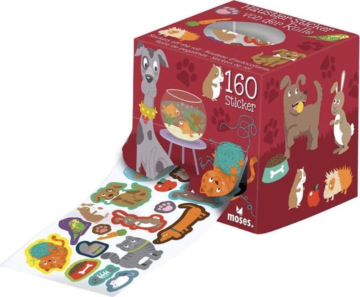 Produktbild Aufkleber auf Rolle - Tiere (192 Sticker)